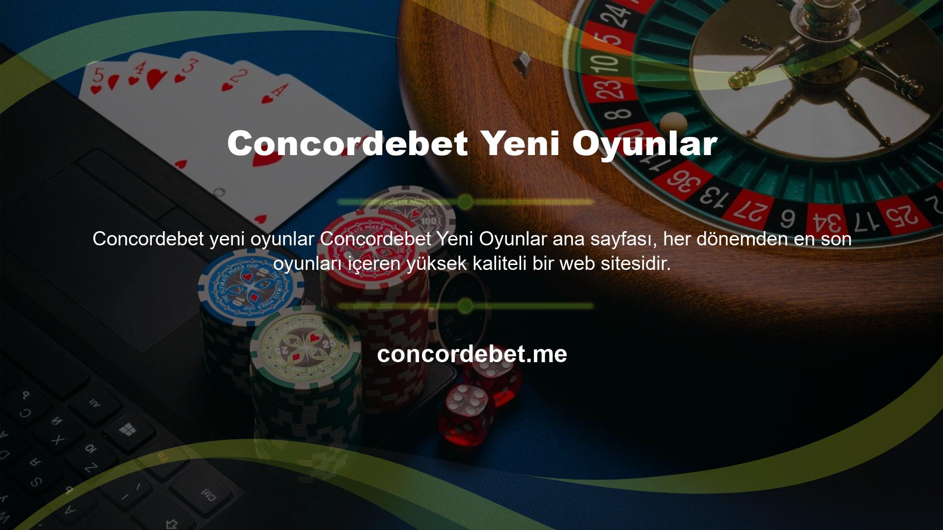 Web sitesi, casino oyunları oynamanıza ve bahis oynamanıza izin verir